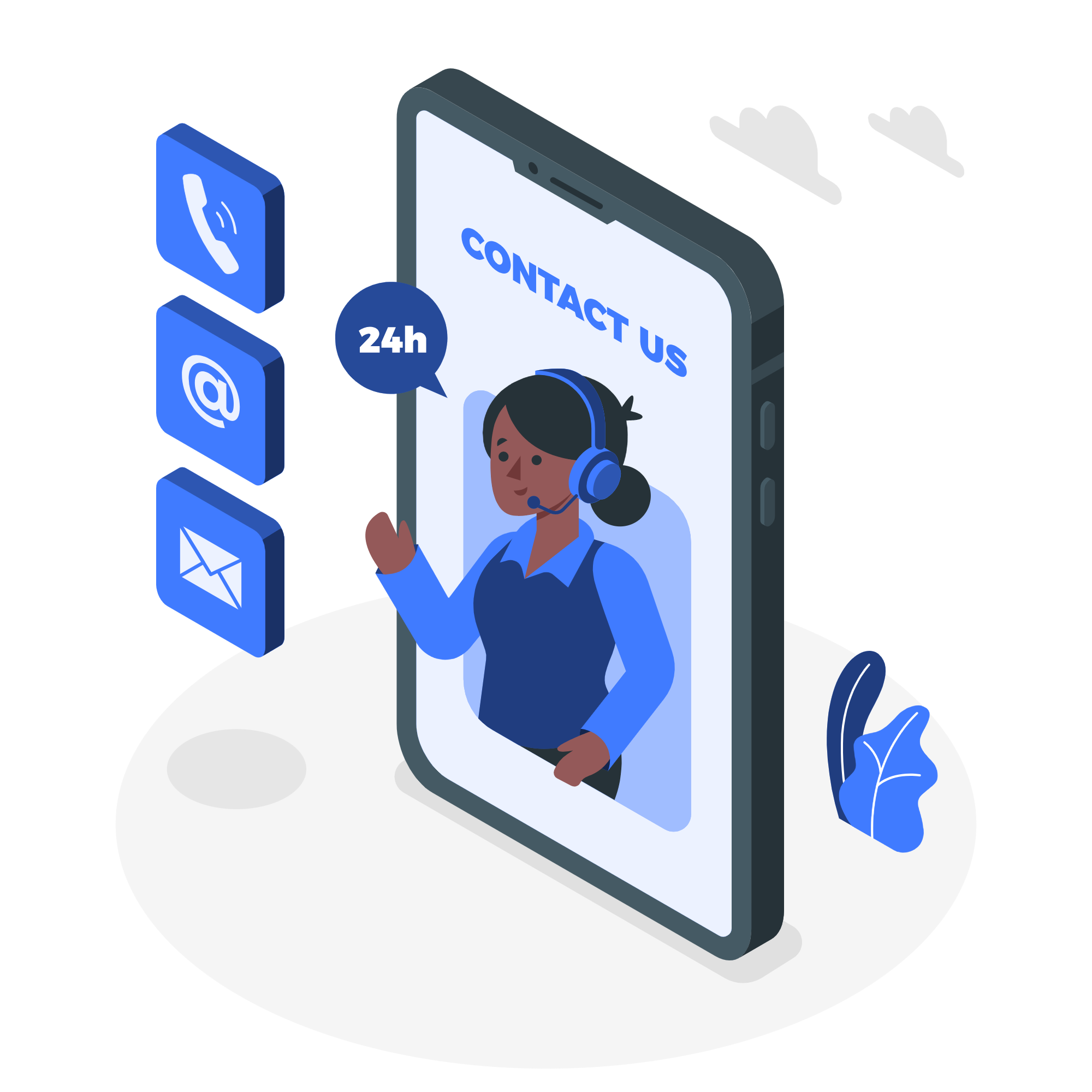 Ilustración de contacto médico